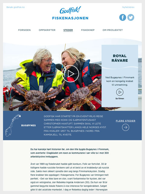 Godfisk og Norway King Crab